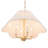 4-Light Scalloped Flower Fabric Shade Chandelier