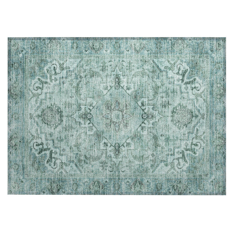 Machine Washable Indoor/Outdoor Oden ACN2164 Global Rug, Rectangle 1'8" x 2'6"