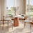5Pcs Dining Set With 4 Upholstered Chairs-44707359-44707357