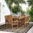 Anautica 6 - Person Wood Patio Dining Set with Rectangular Table