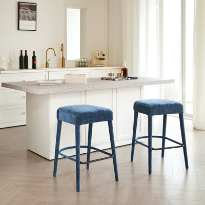 Tabouret de bar en tissu sans dossier