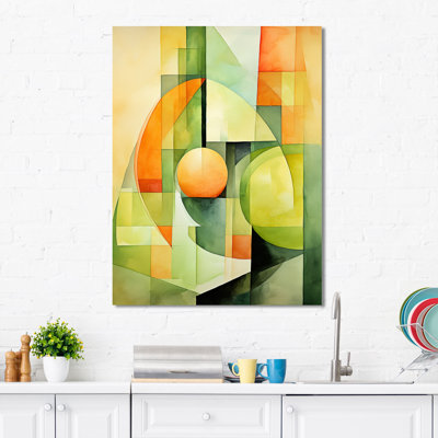 Vert et jaune motif de melon d'eau 3 - Melon, art mural
