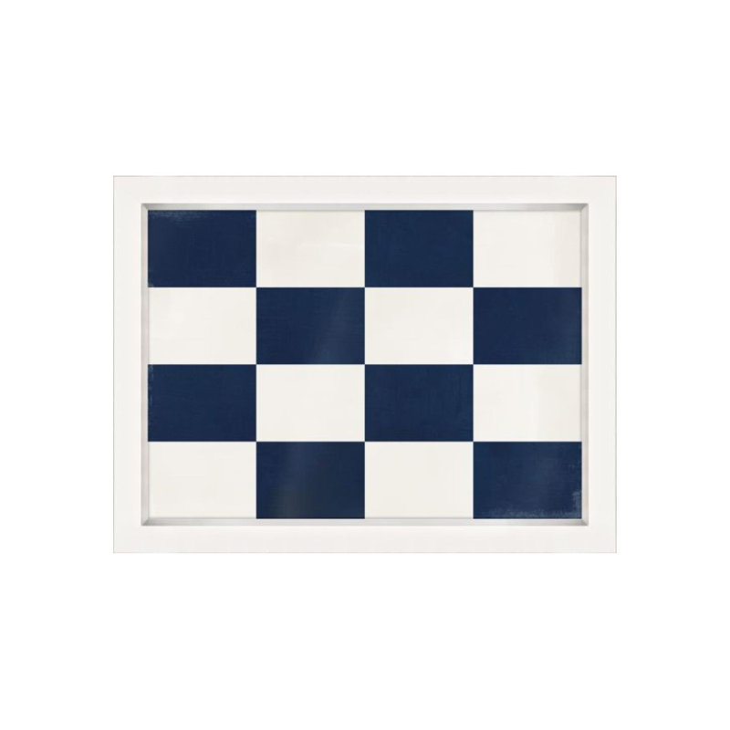 Nautical Flag I Print by Barclay Butera, 24" H x 32" W x 1.5" D, Glass Coat