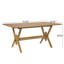 Table de salle à manger en bois de 63 po, base en V double, style moderne | Idée de cadeau