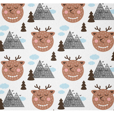 Fabric by the meter, mountain reindeer, multi -colored, 1 meter
