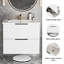 Meuble-lavabo 24 po avec lavabo en céramique - meuble-lavabo mural blanc-117987220-117987223
