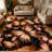 1PC Vintage Bronze Tropical Palm Leaf Floral area rugs for Living Room, Soft and Comfortable, Suitable for all seasons, easy-to-maintain, machine washable Indoor floor mat, Under Table Farmhouse suitable for living room, dining area, bedroom,-129870673