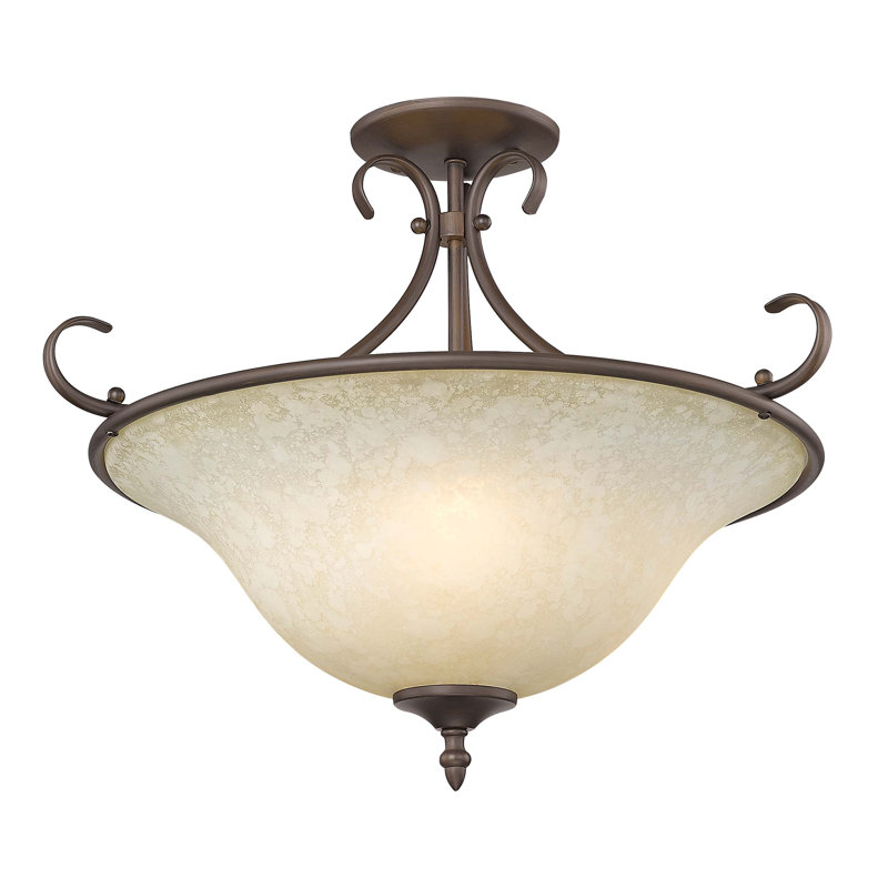 Plafonnier semi-encastré 3 lumières 18,5 po Karcher