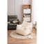 Fauteuil à billes blanc avec rembourrage en mousse doux - idéal pour la chambre à coucher