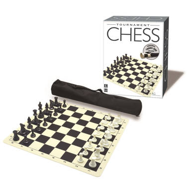 Tournament Chess Set Pieces & Silicone Roll Up Board