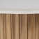 Saig 22 in. W Round Marble and Wood Side Table