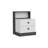 Modern Nightstand with Numerous Shelves, Anthracite & White | 100% Melamine Coated Particle Board, 24.4 x 24.4 x 16.5 inches | Wall-Mountable, PVC Edgebanding, Elegant Design for Stylish Bedrooms & Living Spaces