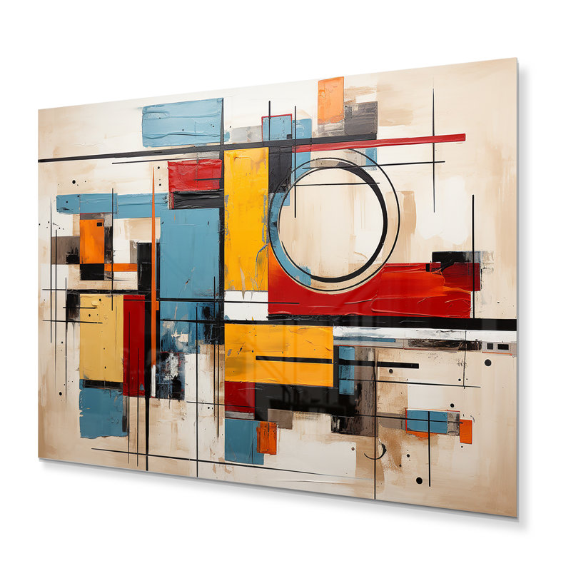 - Salon d'art mural en métal à formes abstraites, H 16 po x l 32 po x P 1 po