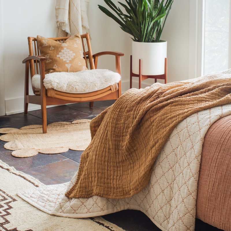 Tribal Sun Gold & Ivory Geometric Throw Pillow, 18" x 18", Throw Pillow For Couch or Bed