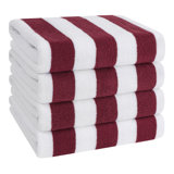Serviettes de plage à rayures Devontia Cabana, serviettes de piscine surdimensionnées 30 x 60 pouces 4 pièces