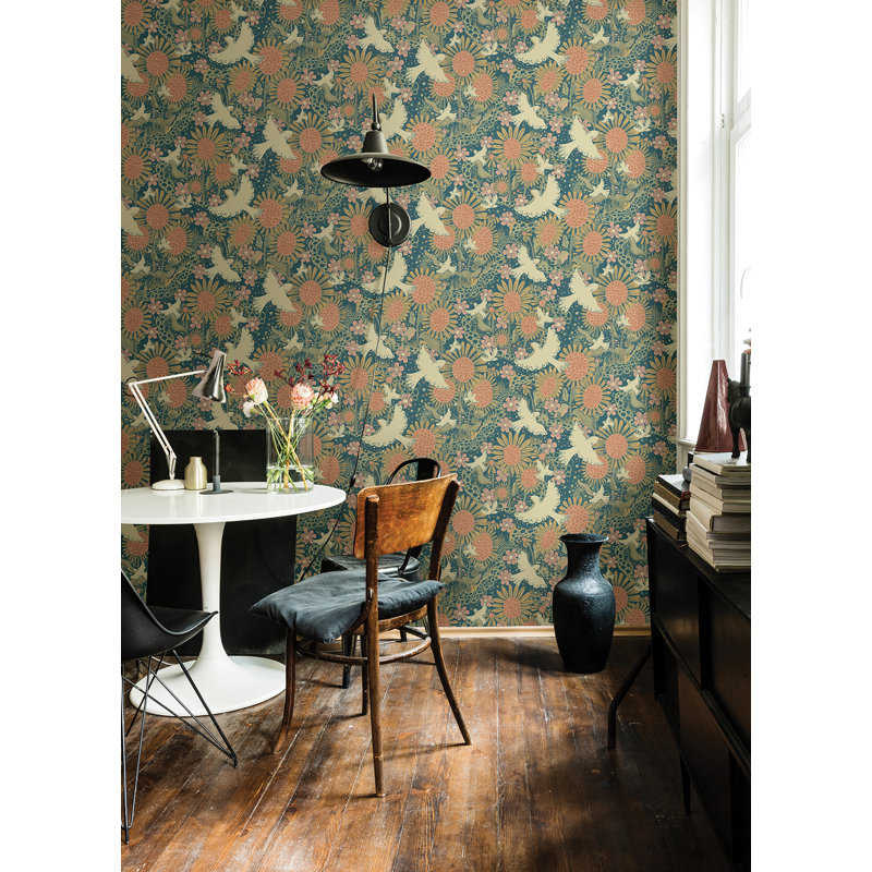Floral Roll, Blue