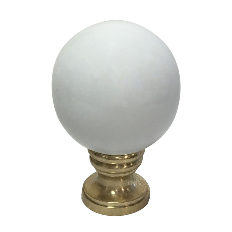 Faîteau de lampe sphérique en céramique, Blanc