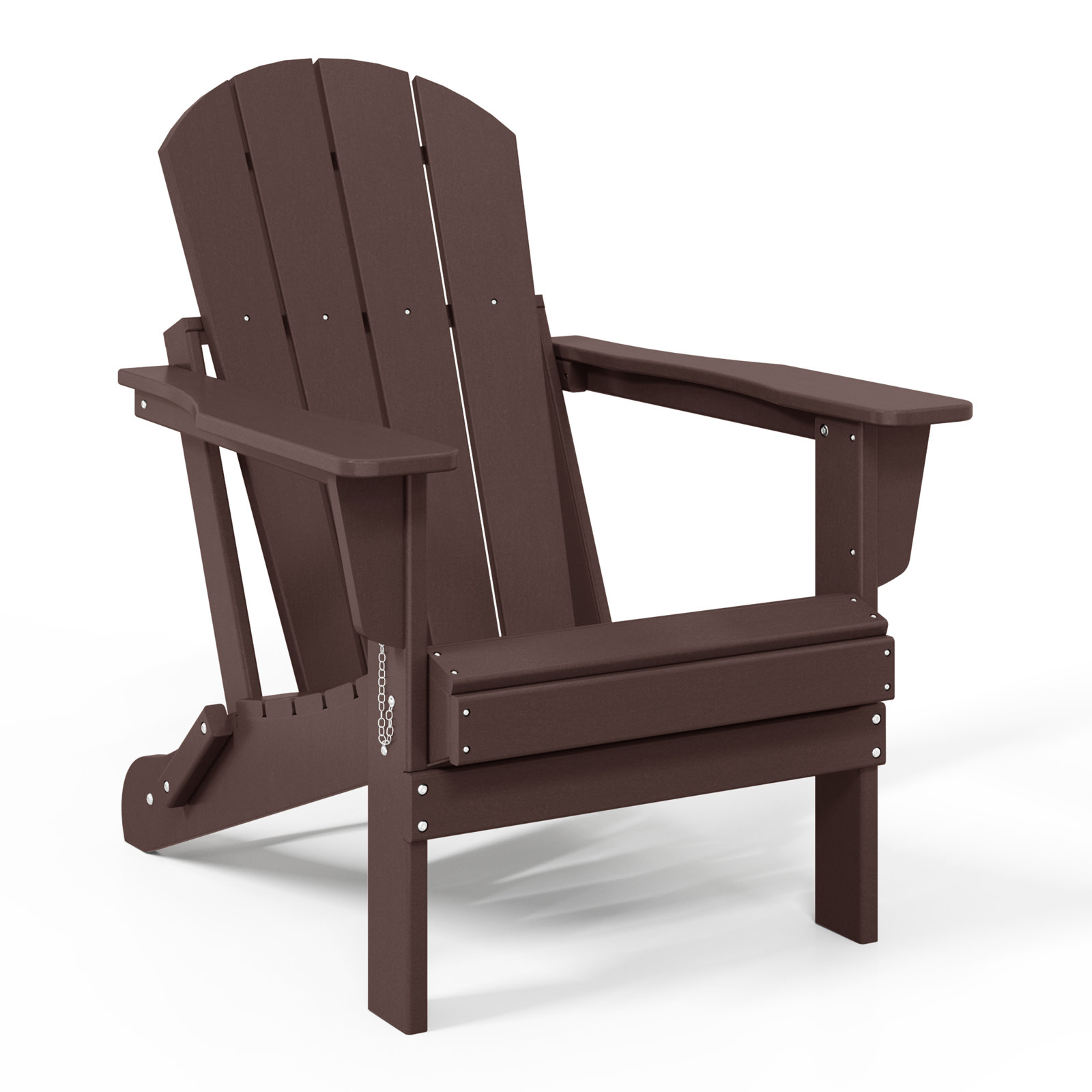 Laguna Foldable Outdoor Adirondack Set, Dark Brown