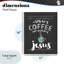 «Little Coffee & Whole Lot Of Jesus», plaque murale avec lettres et lignes