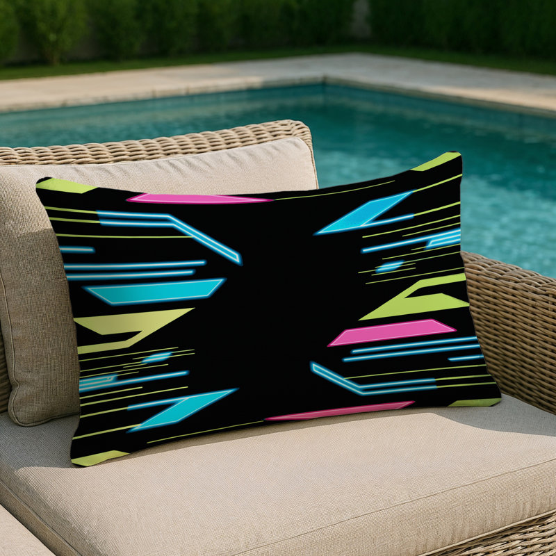 Vibrance Path Indoor And Outdoor Throw Pillow, Rectangle 18"H x 25"W