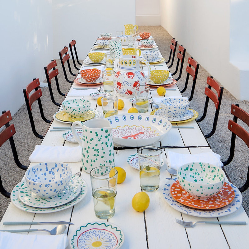 Summer Bliss Serving Bowl, Lobster White