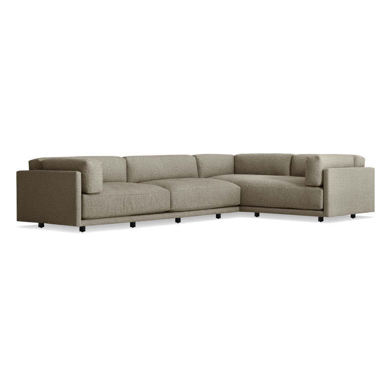 Sunday Sectional, Right Hand Facing, Sanford Black Crossweave