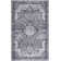 Nourison Washables Power Loom Cotton Floral Area Rug in Grey