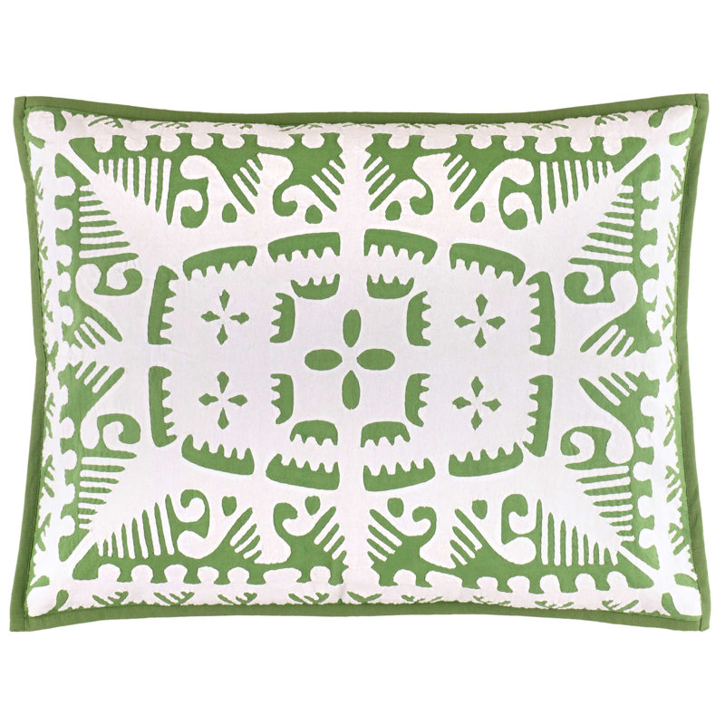 Taie décorative en bois Knight Kemp x Annie Selke Knight, Standard, Olive
