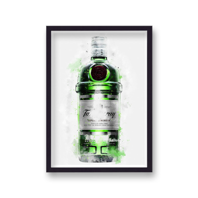 Gin Graphic Splash Tanqueray Inspired by Vouvart - Single Picture Frame Print