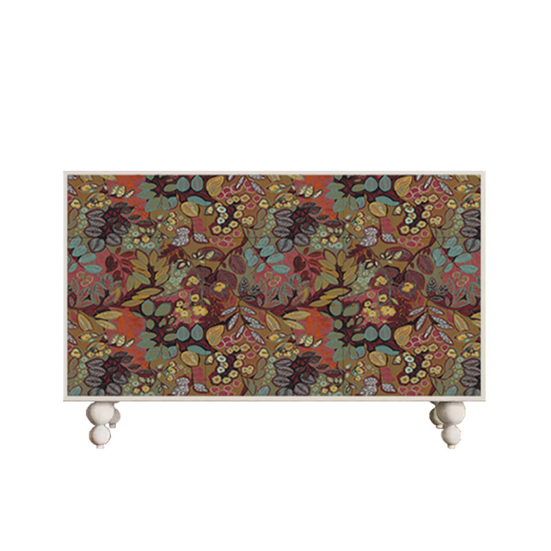 Commode et buffet peints pour hall d'entrée, Blanc / multicolore