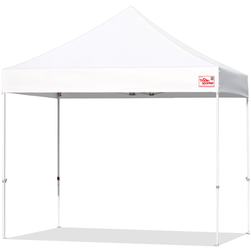 Toile d'ombrage commerciale Tradesparker Ez Pop-Up, Abri de garage en plastique x P 10 po, Blanc