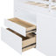 Lit mezzanine simple blanc avec 4 tiroirs, tablettes et armoire-2032015923