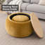 Ensemble de repose-pieds rond avec tabouret gigogne et plateau réversible, 25 po, jaune foncé