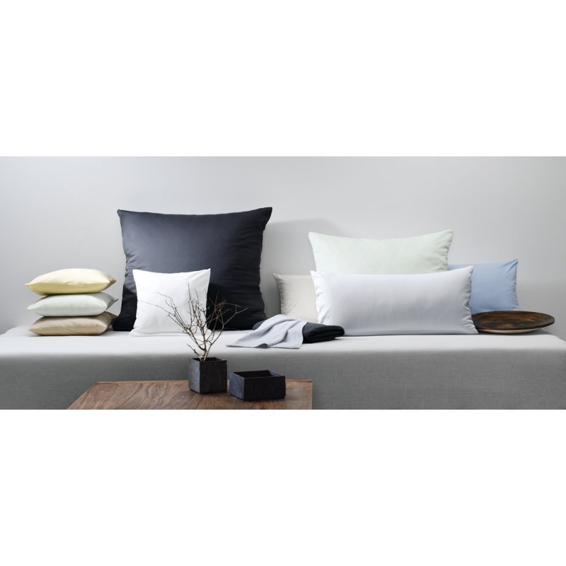 Cotton Solid Colour Duvet Cover Set with Pillow Shams, Blue, 135 x 200 cm + 80 x 80 cm
