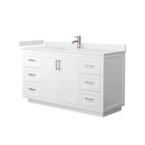 Miranda 60" Freestanding Single Bathroom Vanity with Cultured Marble Top