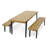 1 DINING TABLE+2 DINING BENCHES