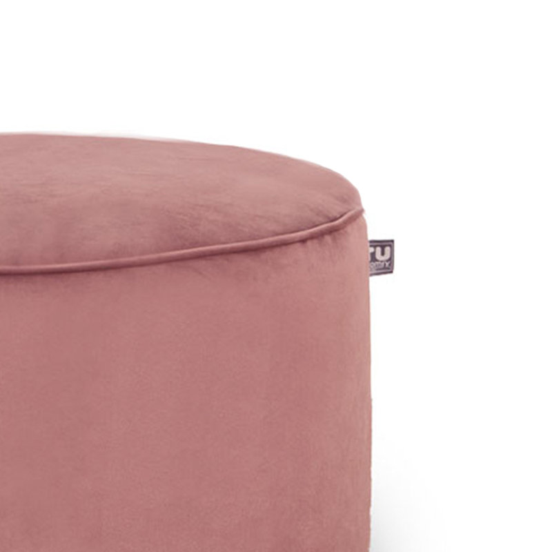 rucomfy Beanbags Luxury Round Velvet Pouffe Bean Bag. Large Footstool Ottoman. Home Furniture Decor or Bed Room Foot Rest. Lightweight & Durable W55cm x H38cm