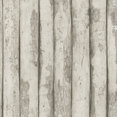 Rouleau de papier peint métallique 33 pi x 20,5 po log cabane Hazelwood