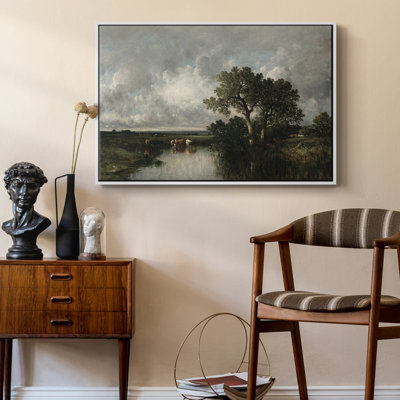 Paysage rétro - CDLXVI - reproduction encadrée sur toile