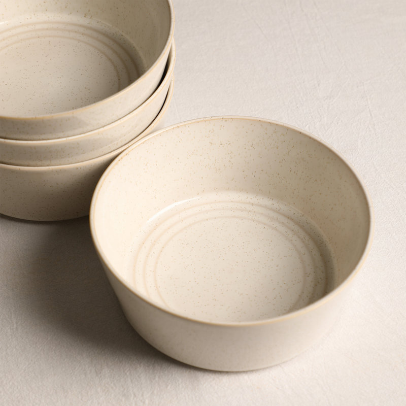 Stone Lain Claire 4-Piece Bowl Set Stoneware, White