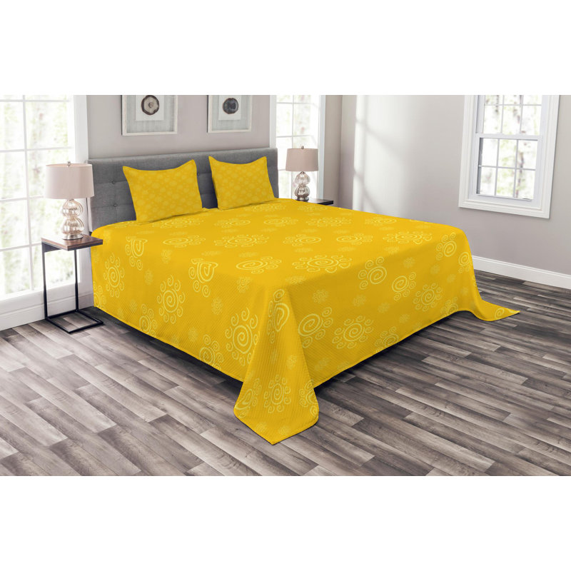 Modern & Contemporary Polyester Coverlet, Twin Coverlet + 1 Sham
