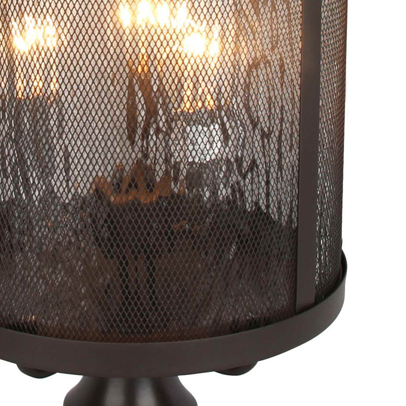 Lampadaire d'extérieur 3 lumières au fini bronze