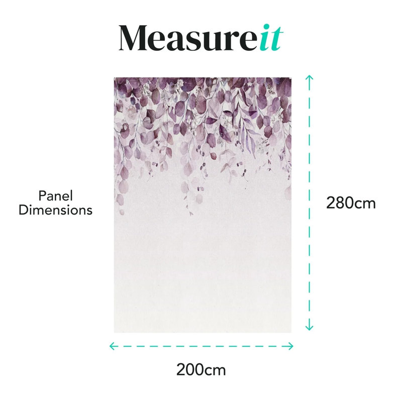 Superfresco Easy Botanical Cascade Print To Order Fixed Size 2.8m x 3m Mural, Purple