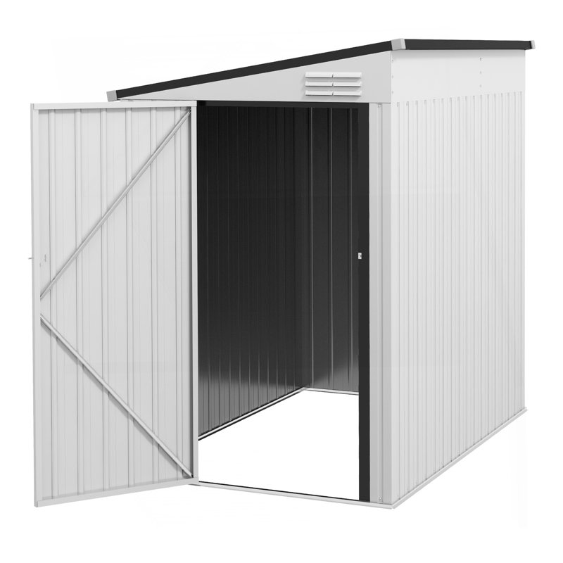 Remise de rangement extérieure en métal, H 72,75 po x l 51,25 po x P 75,5 po