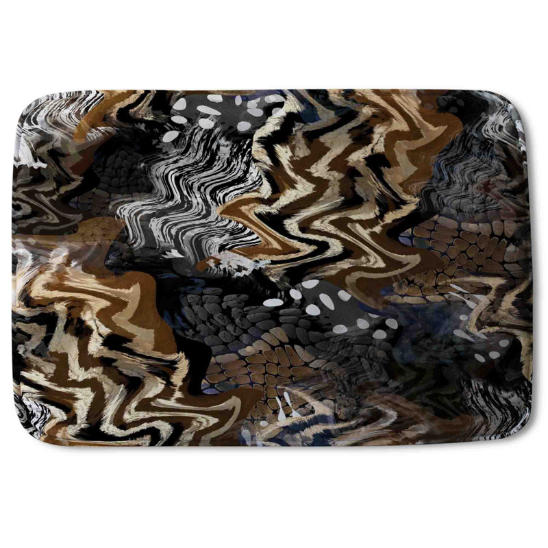 Jetter Memory Foam Non-Slip Bath Rug, Abstract Safari