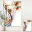 Fleurs abstraites orange - reproduction d'art sur toile tendue-55948546
