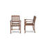 Ensemble de 2 chaises d'extérieur en bois massif brun