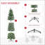 Arbre de Noël artificiel enneigé 9 pi avec branches réalistes, 460 lumières DEL, pommes de pin, baies rouges et 1298 pointes-1904453536