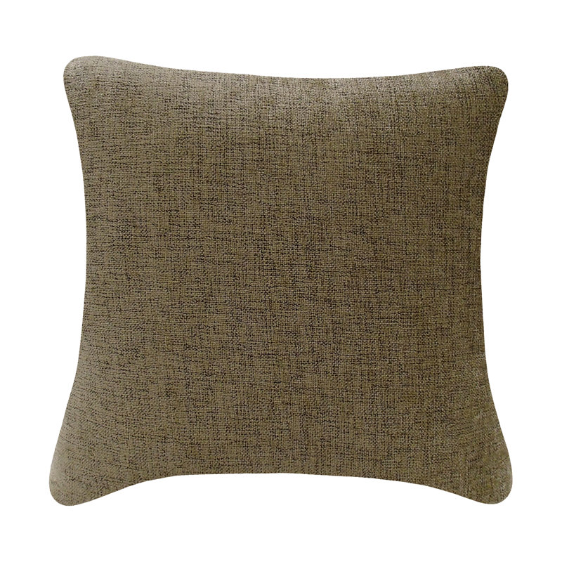 Housse et insert de coussin carré de luxe Millano Collection Fusion Citronnelle, Beige