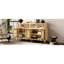 Buffet en placage de bois naturel, 3 réglages de hauteur de la tablette, aucune ouverture par pression, armoire de rangement moderne de style bohémien, placage de frêne, flexibilité, mécanisme, solution